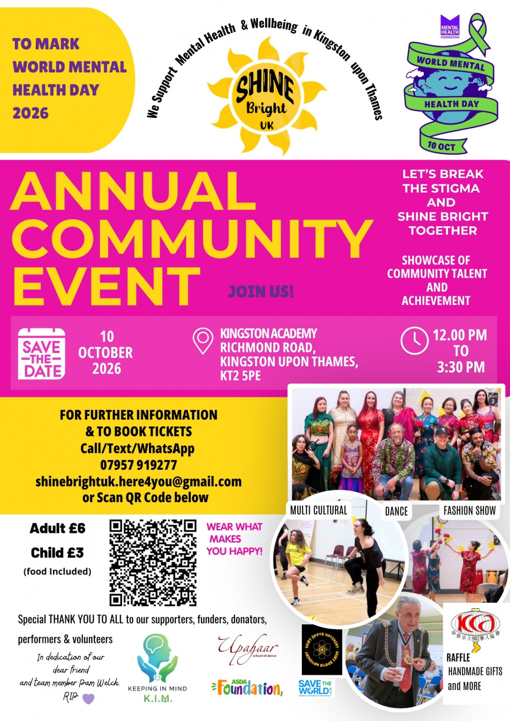 Annual Event Marking World Mental Health Day with Shine Bright Uk