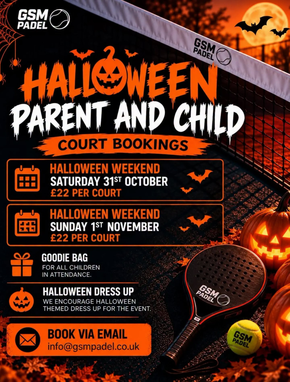 PARENT & CHILD HALLOWEEN PADEL 