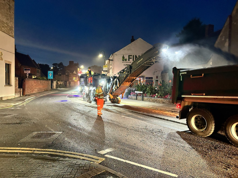 Roadworks are underway in Uppingham (image via Rutland County Council)