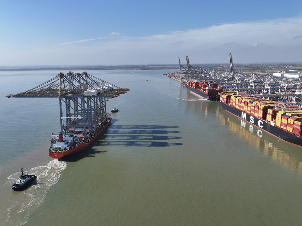 The cranes arrived at London Gateway last week.