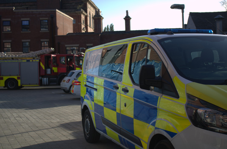 Police, fire and ambulance crews descended on Maydews Passage in Macclesfield following 'concern for welfare' reports (Credit: Warren Nesbit)