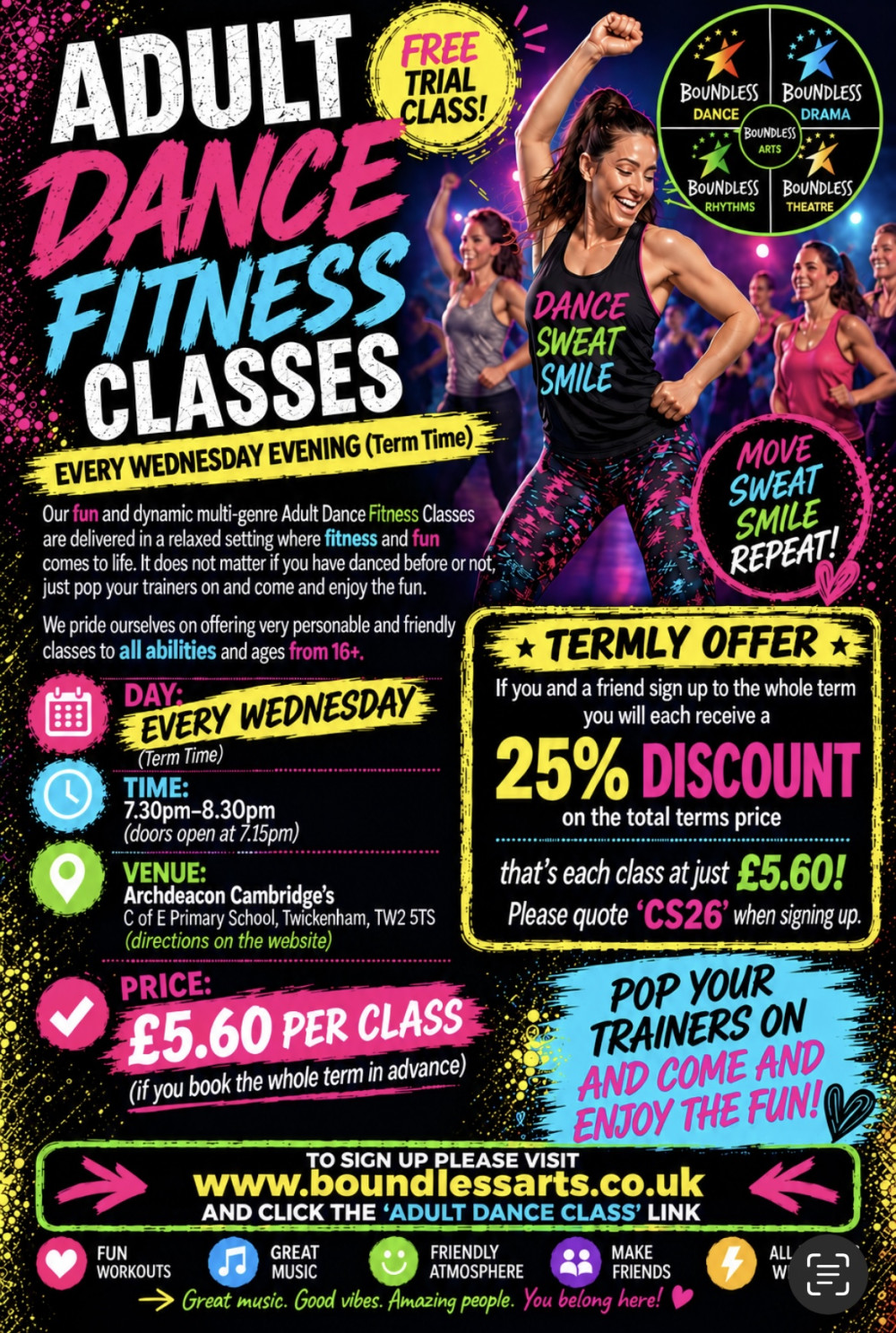 Boundless Dance’s Adult Dance Fitness Class