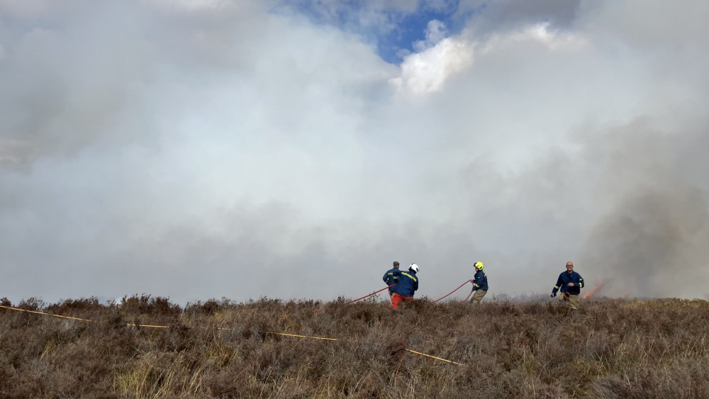 Wildfire at Sherbrook Valley in August 2026 (image via Staffordshire County Council)