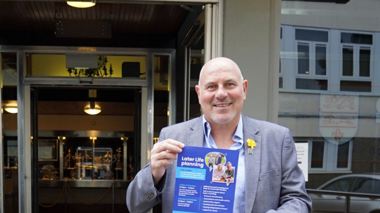 Cllr Tony Dicicco with a flyer for the events and surveys (Image supplied)