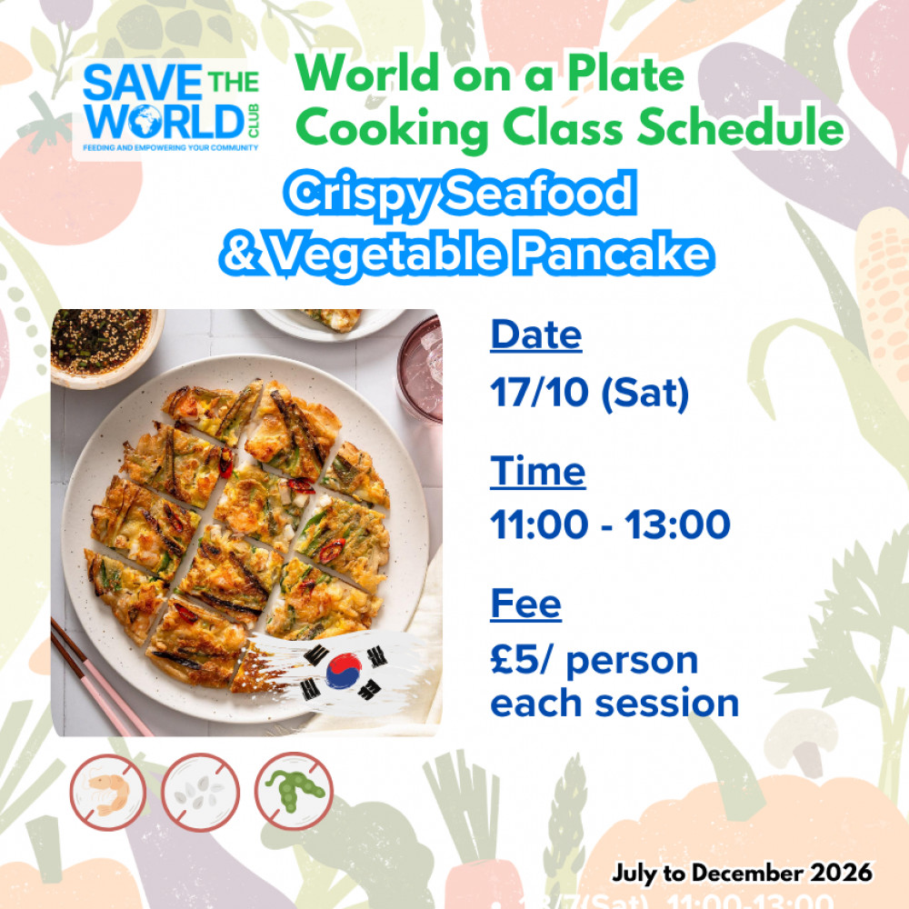 World on a Plate - Crispy Seafood & Vegetable Pancake