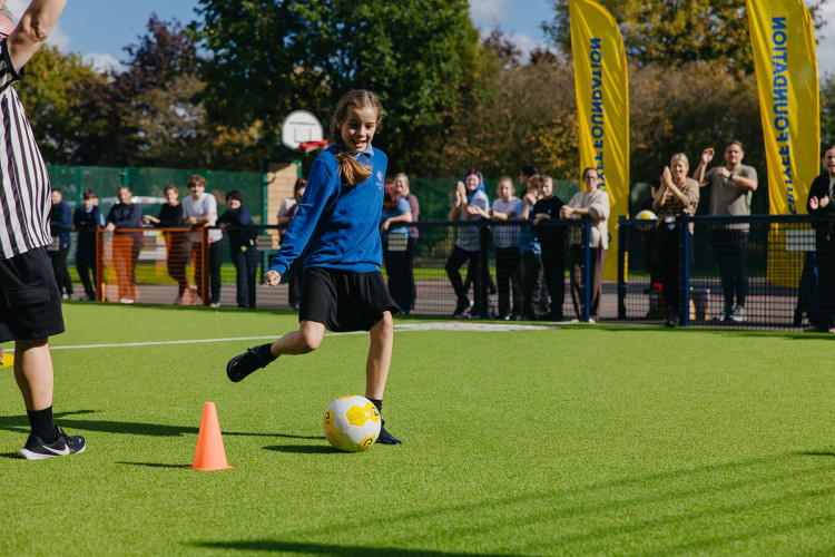 Cheshire Hall School has officially opened Cruyff Court, a new all-weather pitch. (Photo: Cheshire Hall School)