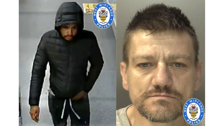 Ceejay Williams, 26, and Mark Stanley, 46, are wanted in connection with a robbery in Solihull. (Images via Solihull Police)