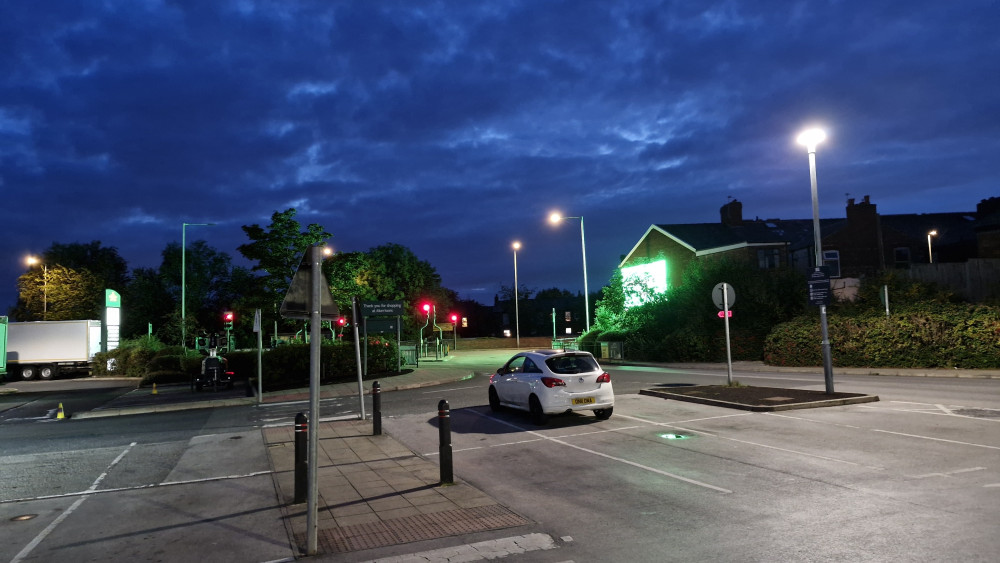 A Reddish woman has said an illuminated sign near her house 'lights up her home like a cinema' and is impacting her life and health (Image - LDRS)