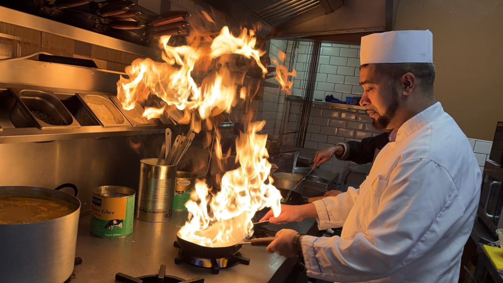 The owner and chef of Ali's Kitchen in Stoke-on-Trent has been shortlisted at the National Curry Awards (image via Nub News) 