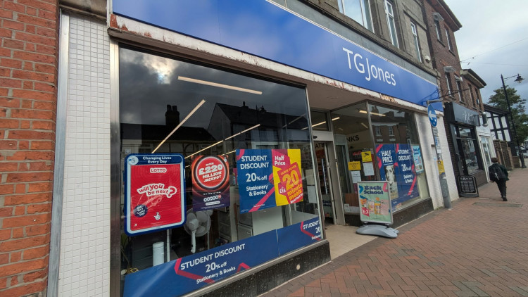 Mystery surrounds the future of Sandbach's TGJones which replaced the former WHSmith in High Street. (Photo: Nub News)