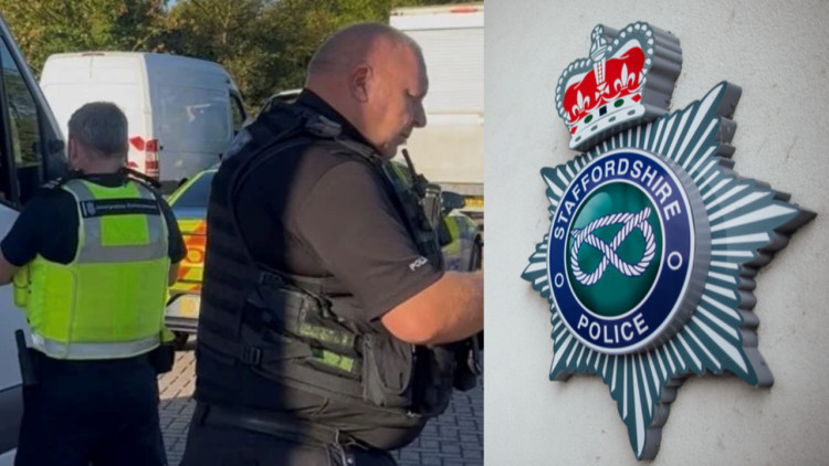 £5,000 in cash was seized and 18 people were arrested in connection with immigration offences (image via Staffordshire Police)
