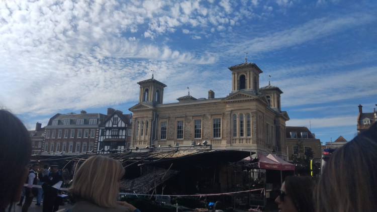 A fire took place at Kingston's Ancient Market early this morning (Credit: Tilly O'Brien)
