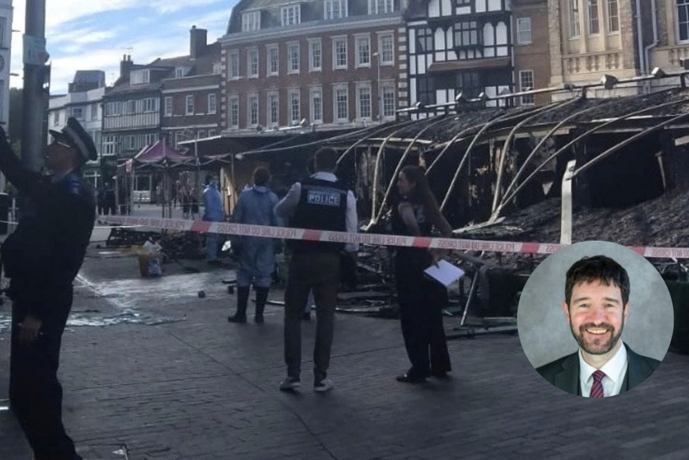 'I am shocked and saddened by the serious fire that has affected Kingston’s market place,' said Cllr Andreas Kirsch, leader of Kingston Council (Credit: Nub News/Kingston Council)