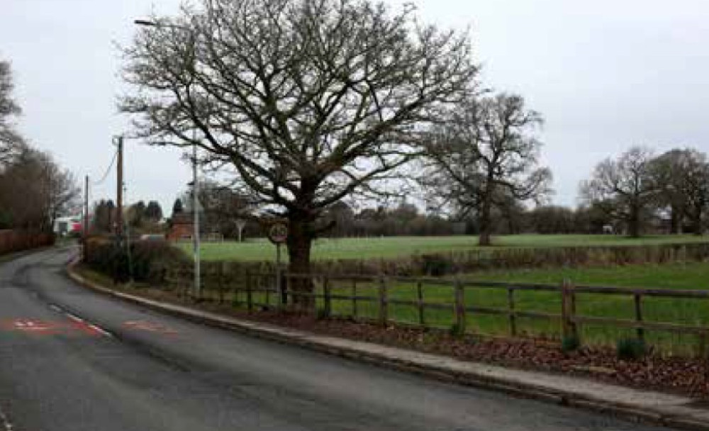80 Homes Shavington View From Newcastle Rd (Pegasus, From Planning Docs) View from Newcastle Road, near Hough Hall, looking northwest towards the site proposed for up to 80 homes (Pegasus, from planning docs)