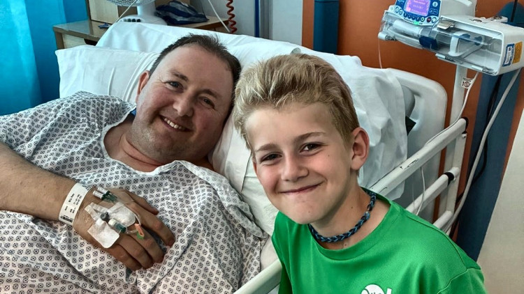 Pete Bell was diagnosed with bowel cancer in April (Image supplied)