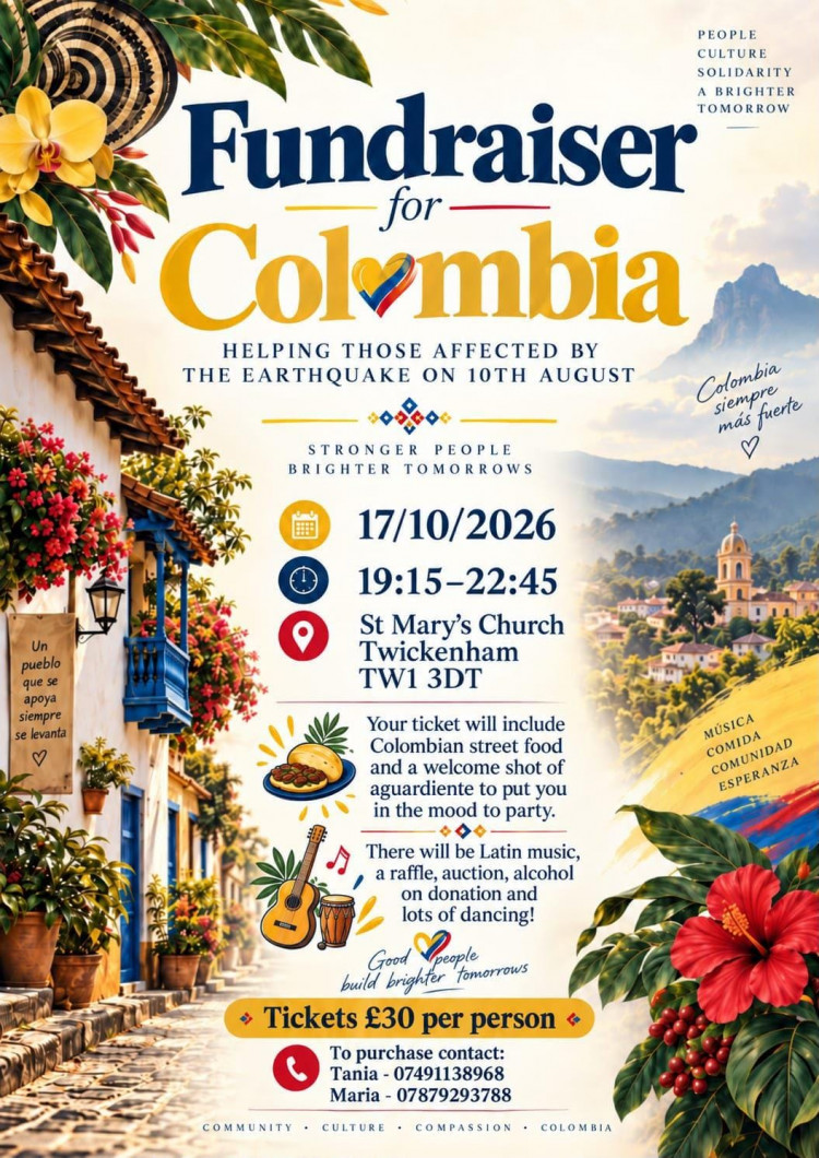 Fundraiser for those affected by the earthquake in Colombia