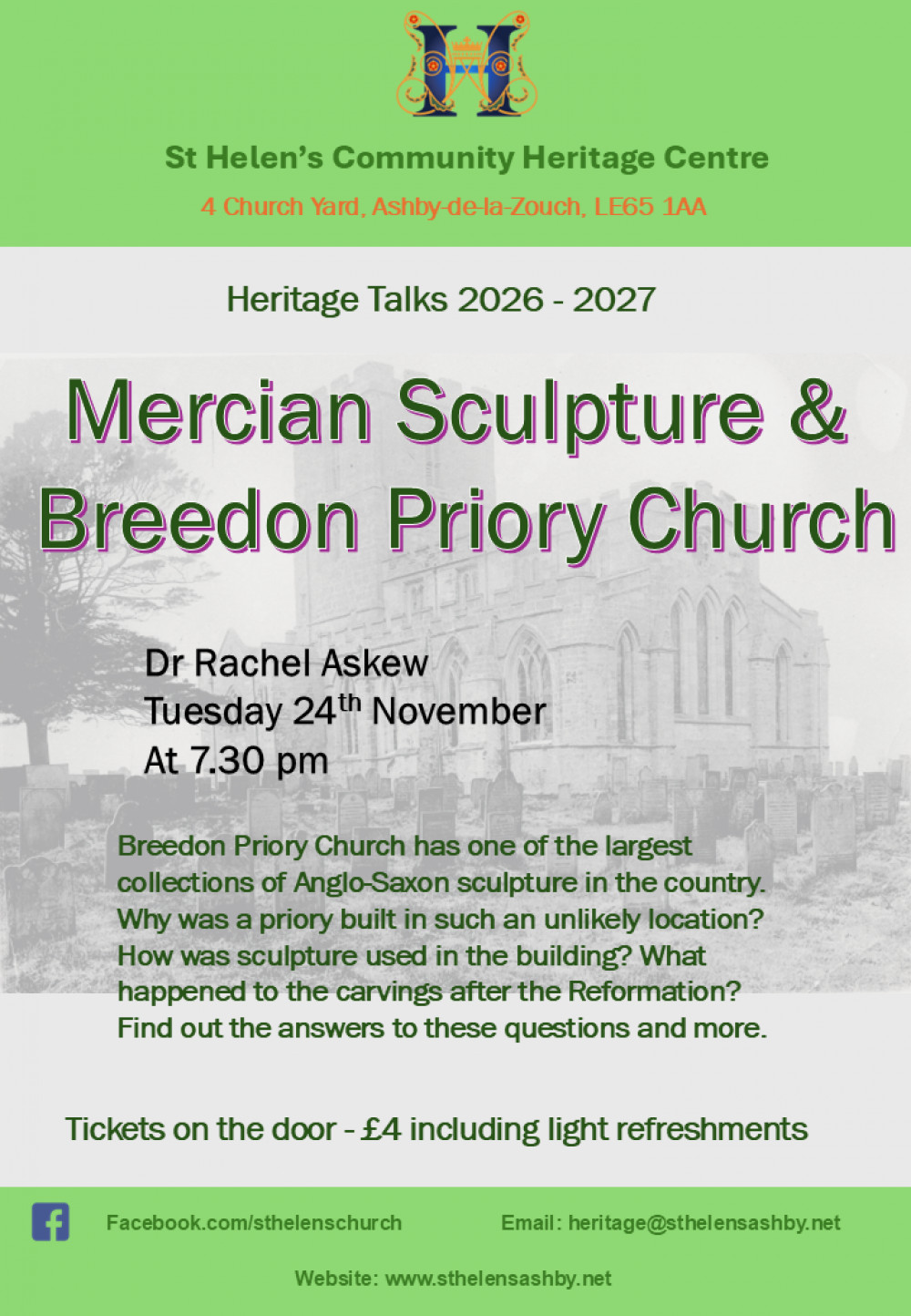 Heritage Talk - Mercian Sculpture and Breedon Priory Church