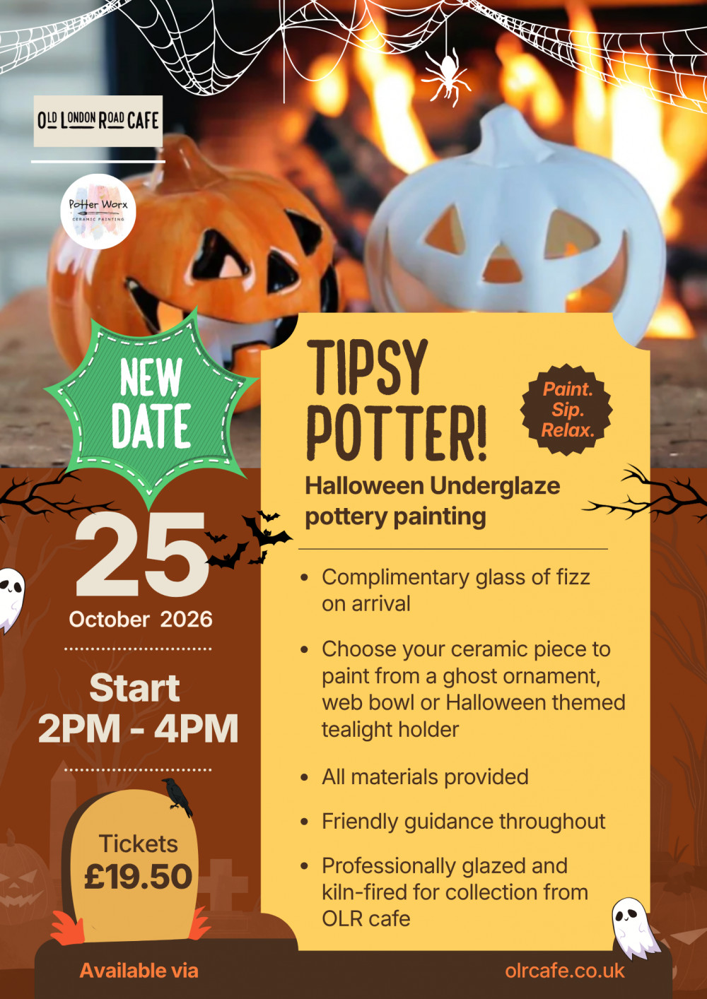 Halloween Underglaze Pottery Painting