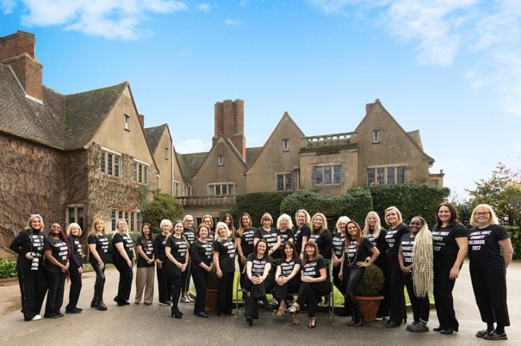 The ladies at Mallory Park Hotel where the calendar was shot (image via Visually Virtual Photography)