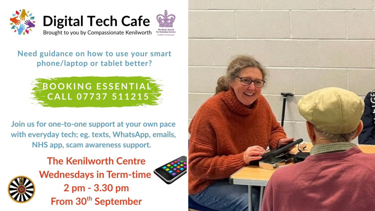 Kenilworth's free Digital Tech Café takes place on Wednesdays (images supplied)