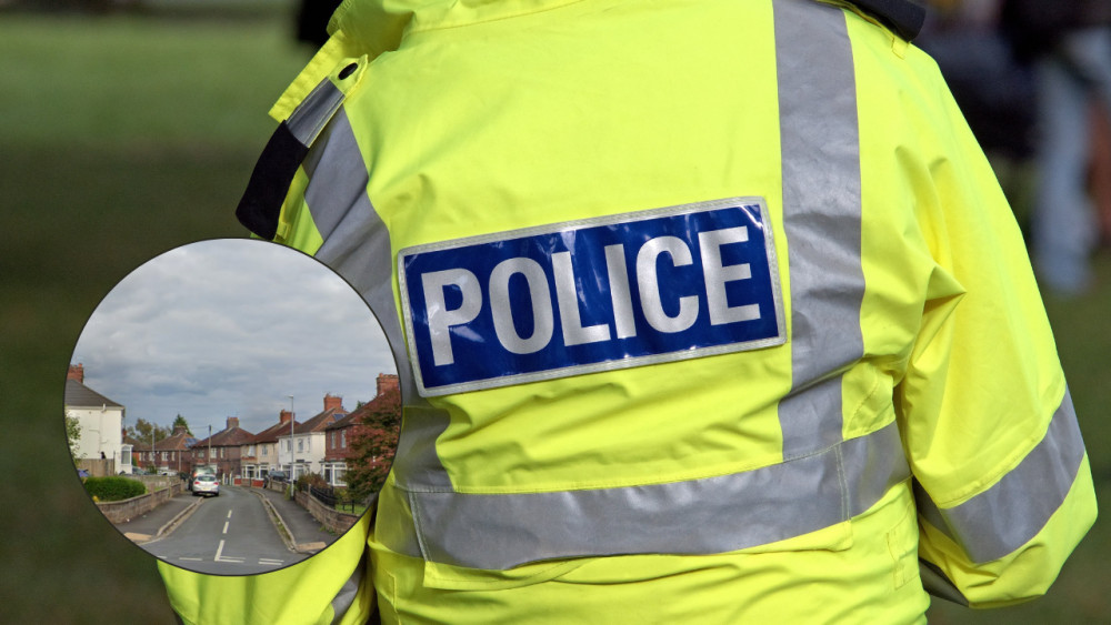 Officers were called to Brookhouse Road in Meir following reports of violence (main image via pxfuel / inset image via Google Street View)