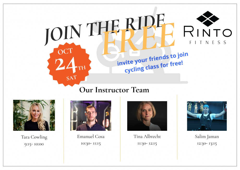 JOIN THE RIDE — FREE at RINTO Fitness🚴‍♀️ 