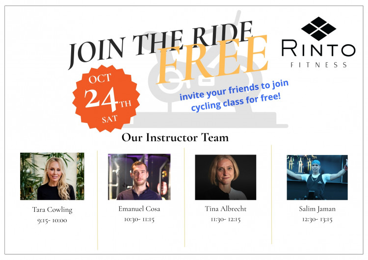 JOIN THE RIDE — FREE at RINTO Fitness🚴‍♀️ 