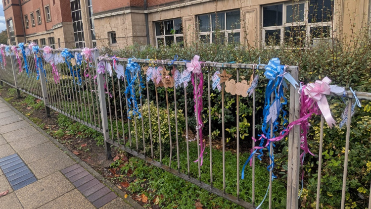 Stoke-on-Trent City Council worked with the STILL support group to put up the ribbon display (image via Stoke-on-Trent City Council)