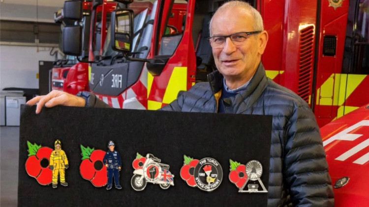 Kelvin and some of his designs (image via Staffordshire Fire and Rescue Service)