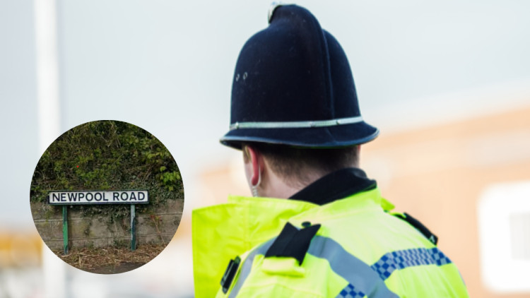 Officers were called to Newpool Road in Knypersley (main image via Staffordshire Police / inset image via Google Street View)
