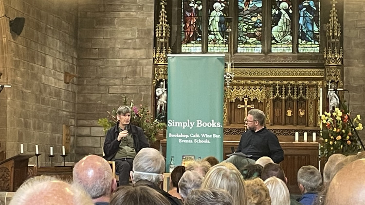 World-famous crime novelist Sir Ian Rankin appeared in Bramhall on Monday 12 October in what was his first appearance in Stockport (Image - Nub News)