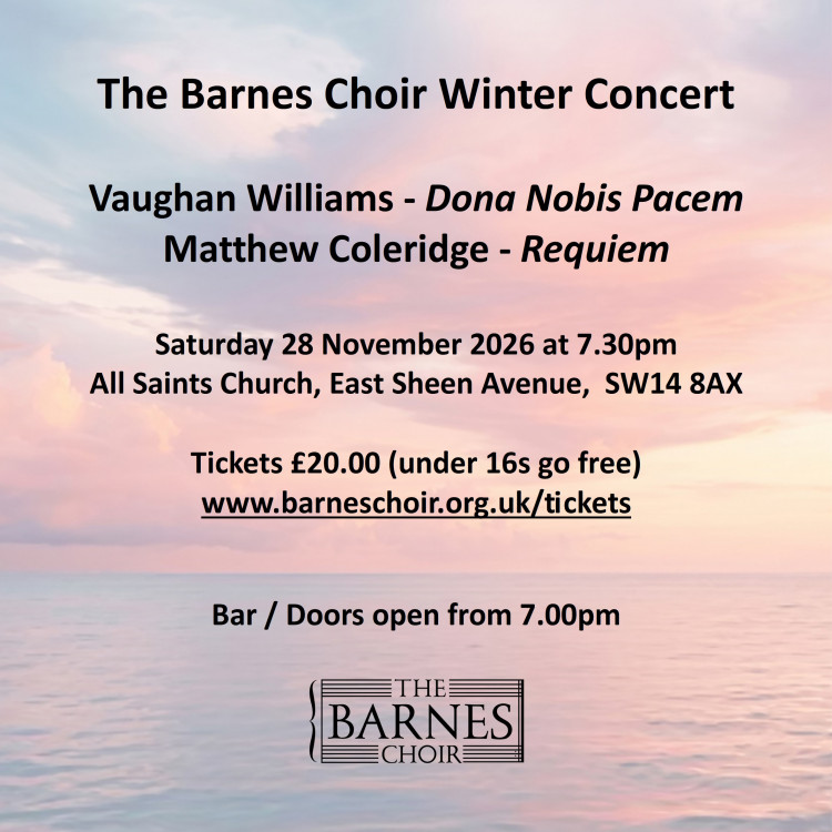  BARNES CHOIR WINTER CONCERT - Vaughan Williams and Coleridge