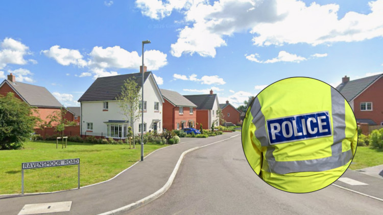 Officers were called to a flat on Ravensmoor Road in Werrington (main image via Google Street View / inset image via pxfuel)