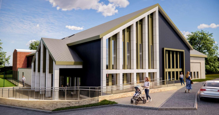 An artist's impression of the new-look community centre (image via planning application)
