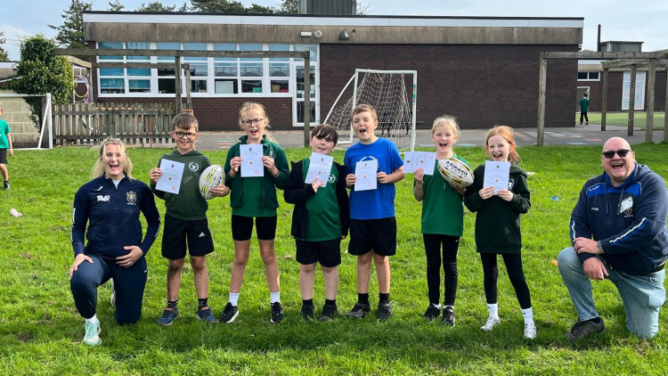Macclesfield RUFC's new School Outreach Programme got off to a flying start with a pilot initiative at Gawsworth Primary School (Credit: Supplied)