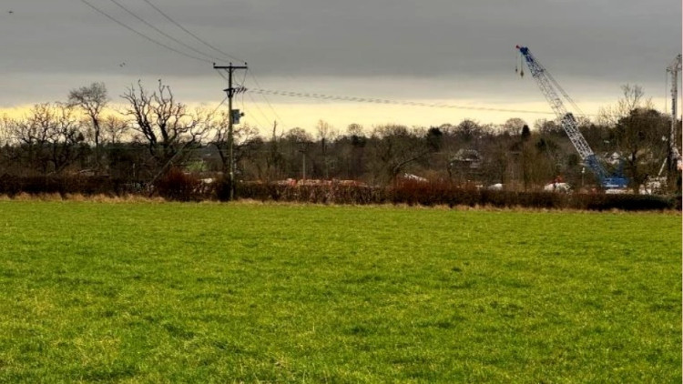 How the land looked before HS2 took it over (image via HS2)