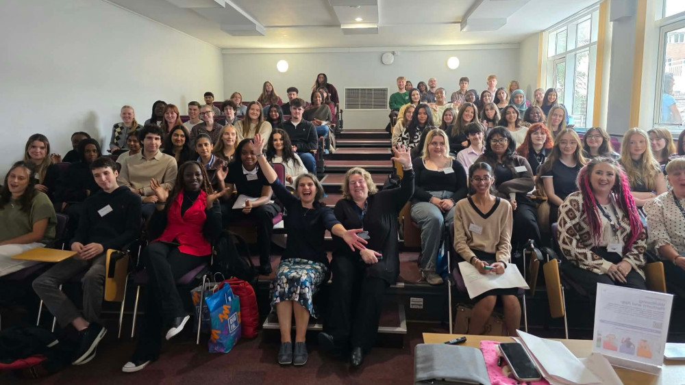 The new cohort of students preparing for their work in pro bono roles, with Dr Jane Krishnadas and Michele Brown (image via Keele)
