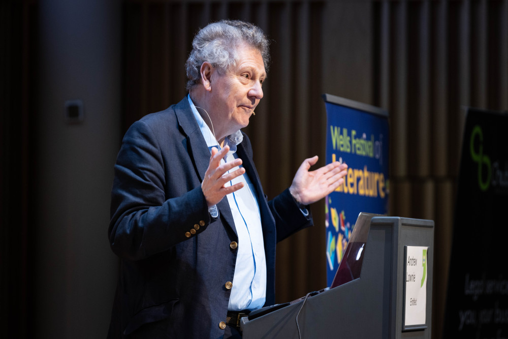 Andrew Lownie at the 2025 Wells Festival of Literature (File photo) 