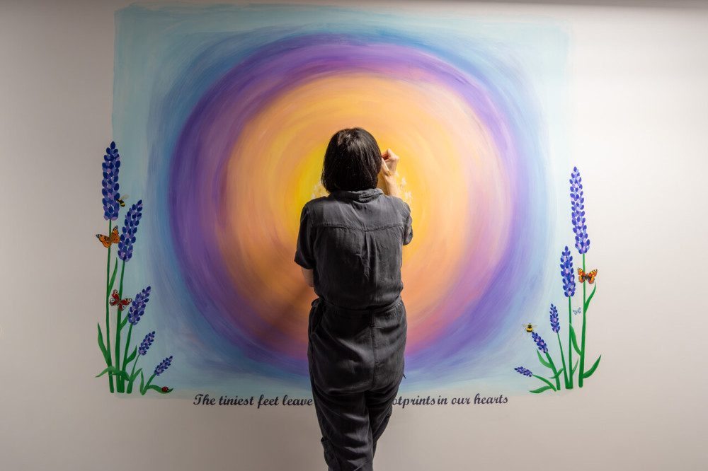The colourful display was personally handcrafted by Kate Buckley from the Trust's Milk Bank (Image: Countess of Chester Hospital)