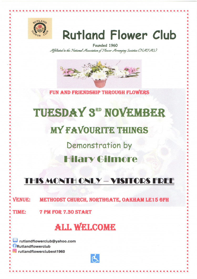 Rutland Flower Club Floral Demonstration