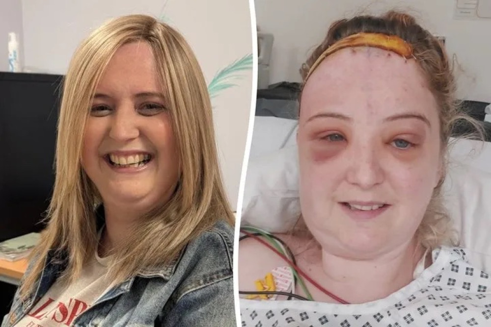 Laura Owen, 36, began getting nausea, intense headaches and sometimes sickness which became worse from April (Image via SWNS)