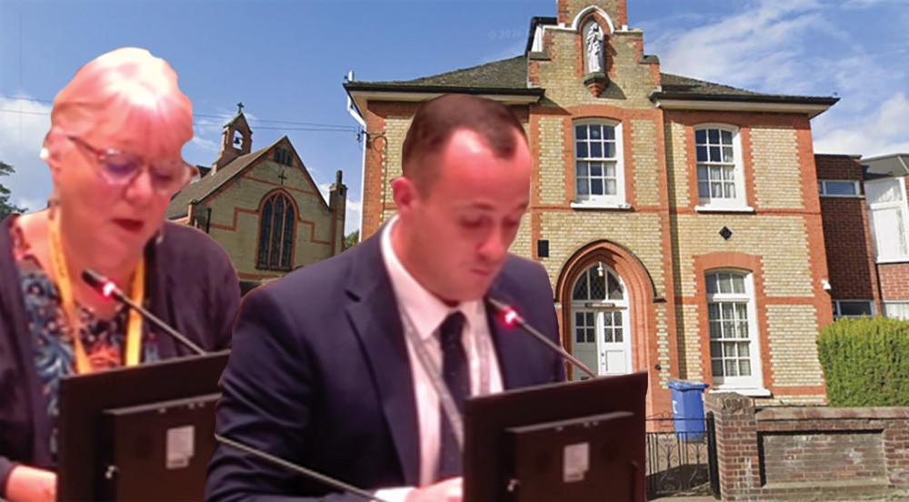 Education trust chair Jo Seymor and Cllr Harley Pyman-Brickwood spoke against the scheme.