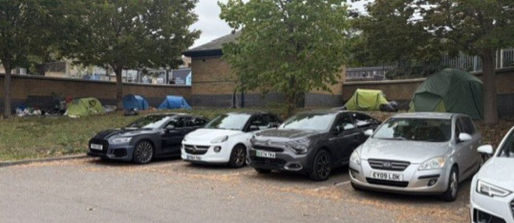 Five tens were pitched on land in the heart of Grays
