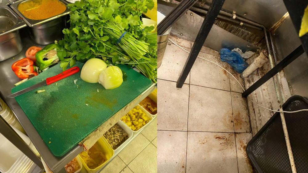 It received a hygiene rating of 1 - stating ‘Major Improvement Necessary.' (images via Stafford Borough Council)