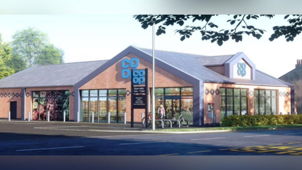 The new Coop in Werrington is set to be located on Ash Bank Road (image via Projekt Architects and Staffordshire Moorlands District Council)