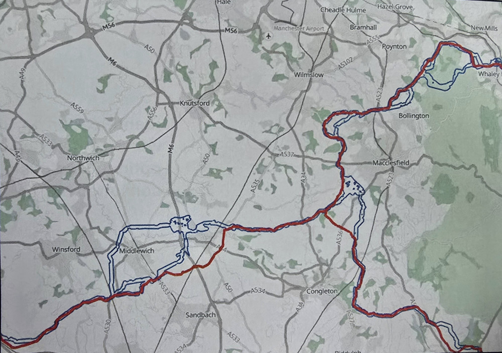 Amendments To Peak Cluster Route (Peak Cluster) Blue was consulted in January 2026, red is the revised route going forward to next round of consultation in November 2026 (Peak Cluster)
