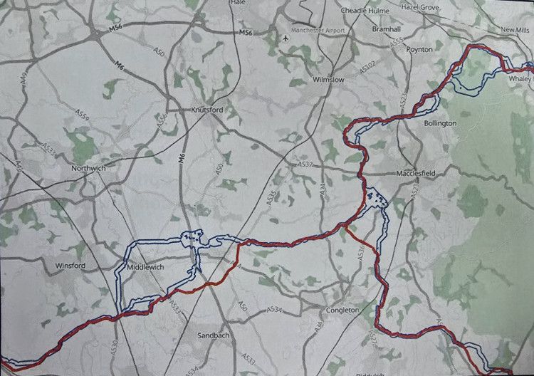 Amendments To Peak Cluster Route (Peak Cluster) Blue was consulted in January 2026, red is the revised route going forward to next round of consultation in November 2026 (Peak Cluster)