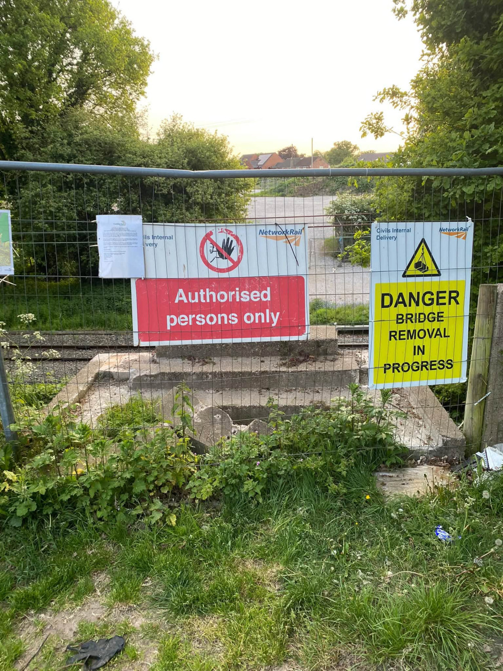 A railway bridge in Elworth looks set to finally be replaced three years after it was taken down. (Photo: Cllr Nicola Cook)