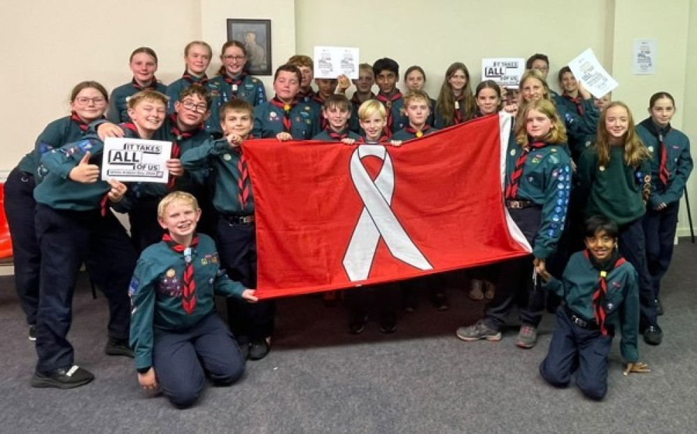 Congleton Town Council's White Ribbon team recently ran an interactive workshop with Dane Valley Scouts (Credit: Supplied)