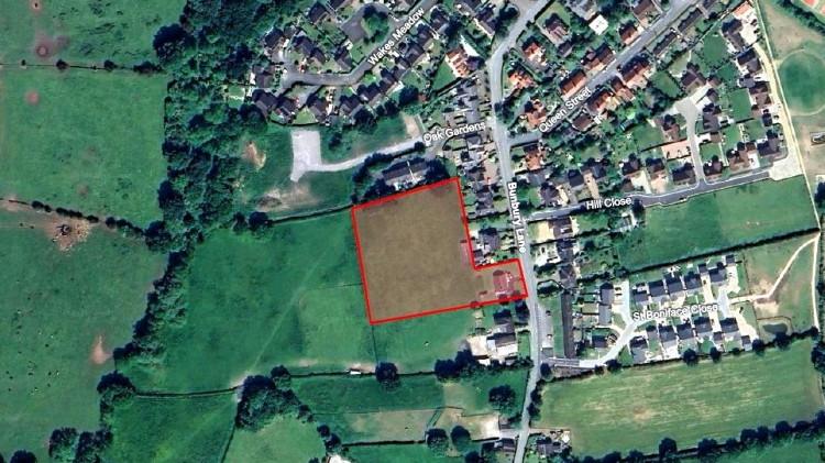 The application site for the proposed 18 homes at Bunbury (Photo: Google).